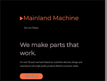 Tablet Screenshot of mainlandmachine.com